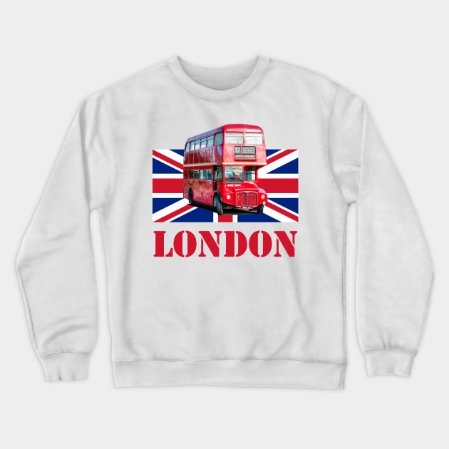 London Bus Crewneck Sweatshirt by SteveHClark